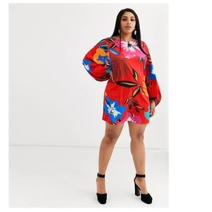 ASOS Liquorish Plus kimono mini dress